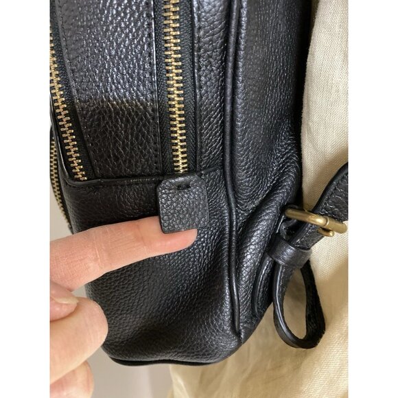 COACH Women's997 Small Backpack Pebbled Black Leather adjustable  EUC - Picture 13 of 16